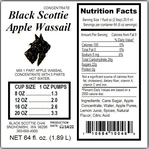 64oz King Size Spiced Apple Wassail Concentrate