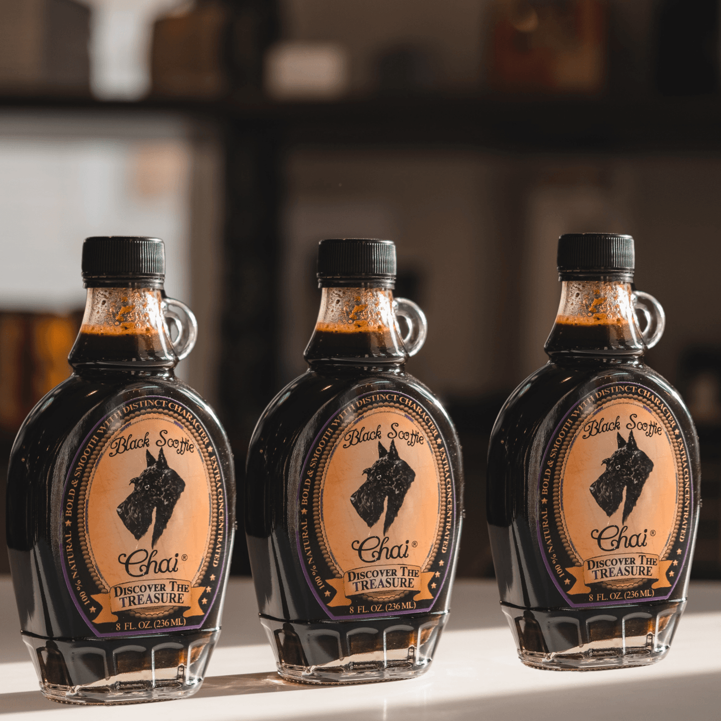 8oz Personal Size Black Scottie Chai Concentrate