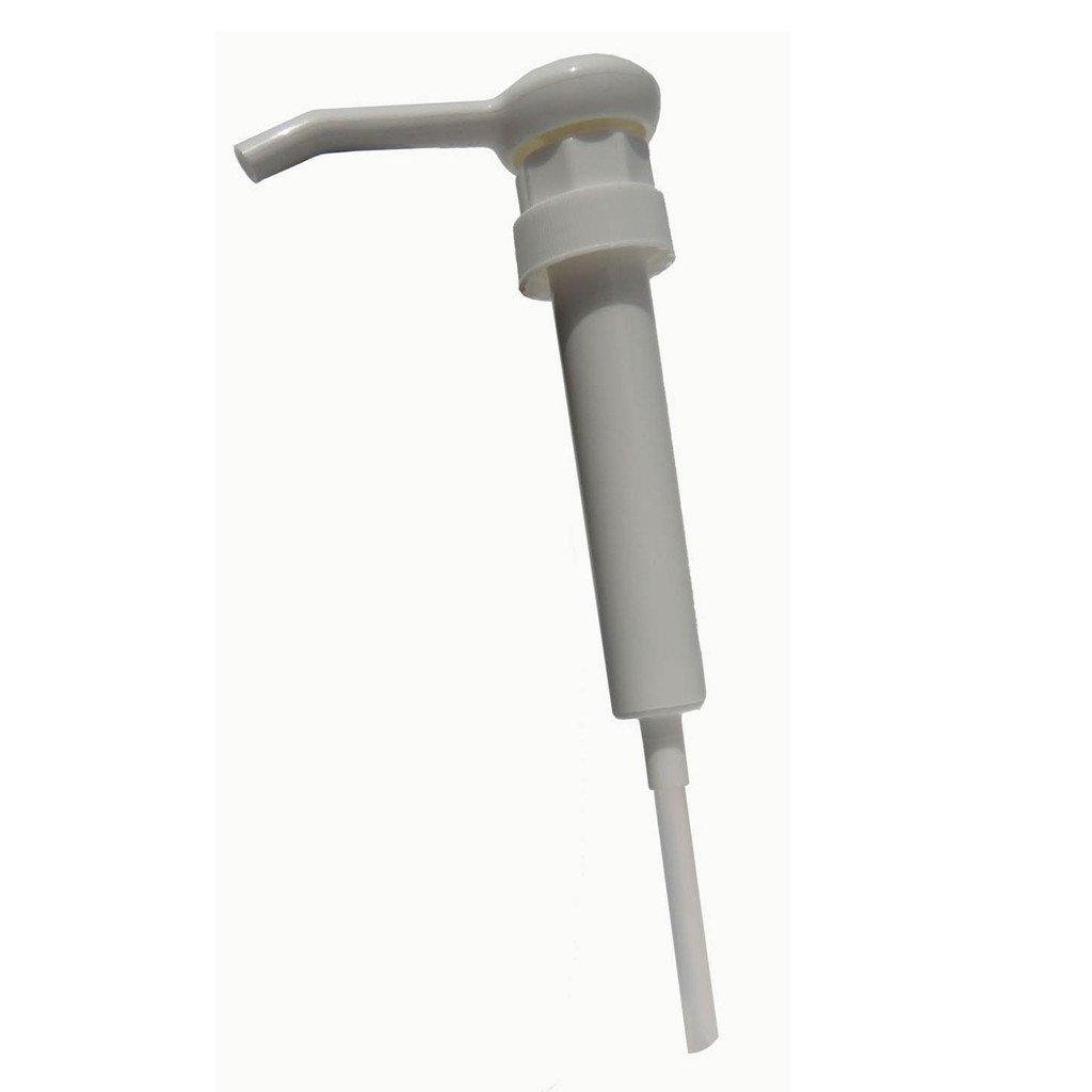 White 1oz pump dispenser on a white background