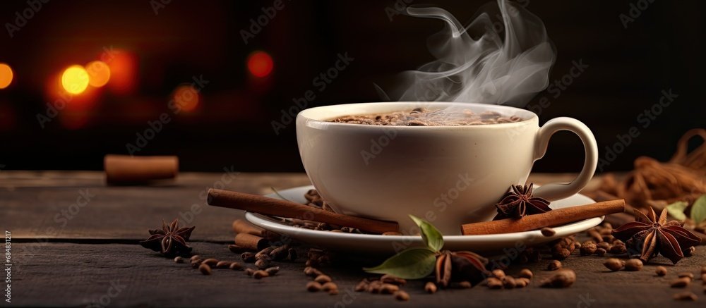 Hot drink made with chai tea